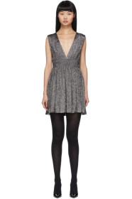 Saint Laurent - Silver Lurex Short Dress