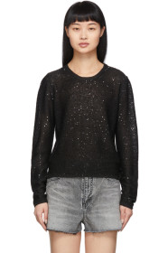 Saint Laurent - Black Sequin Sweater