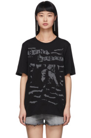 Saint Laurent - Black Jacquard Graphic T-Shirt