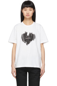 Saint Laurent - White 'Saint Laurent Heart' T-Shirt