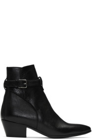 Saint Laurent - Black Wyatt Jodhpur Boots
