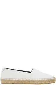 Saint Laurent - White Monogramme Espadrilles