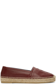 Saint Laurent - Burgundy Monogramme Espadrilles