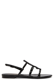 Saint Laurent - Black Cassandra Flat Sandals
