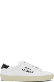 Saint Laurent - Baskets en cuir de veau blanches Court Classic