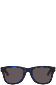 Saint Laurent - Lunettes de soleil noires et bleues SL 51
