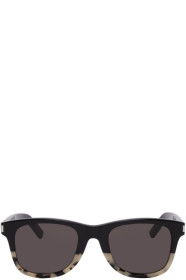 Saint Laurent - Lunettes de soleil noires et blanc cassé SL 51