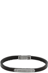 Saint Laurent - 黑色 ID Plaque 手环