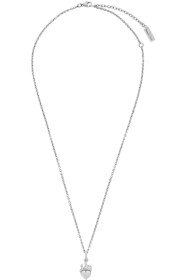 Saint Laurent - 银色 Heart In Flames 项链