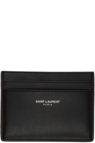 Saint Laurent - 黑色徽标卡包