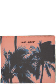 Saint Laurent - 粉色 Dip-Dye Palm 钱包