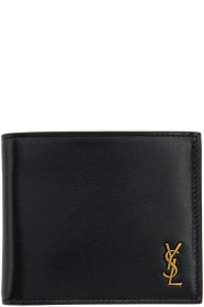 Saint Laurent - Portefeuille noir Tiny Monogramme East/West
