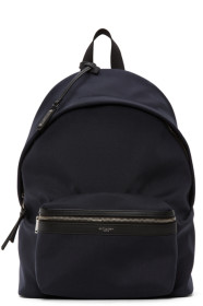 Saint Laurent - Navy Canvas City Backpack