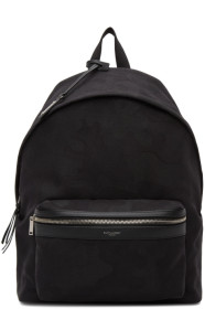Saint Laurent - Sac à dos noir à motif camouflage City