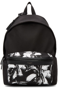 Saint Laurent - Sac à dos en toile noir Palm City