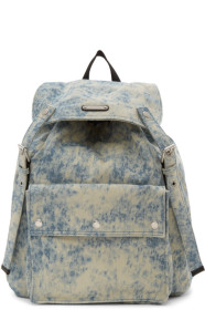 Saint Laurent - Sac à dos en denim bleu Noe