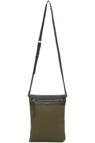 Saint Laurent - Sac à bandoulière kaki Sid Flat