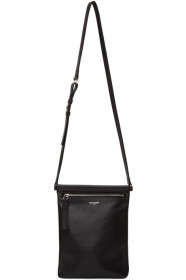 Saint Laurent - Sac à bandoulière mince noir Sid