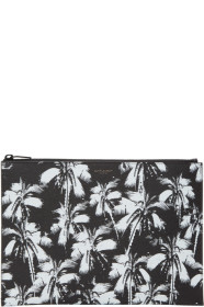 Saint Laurent - Pochette noire et blanche Palm Tree
