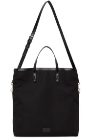 Saint Laurent - Cabas en toile pliable noir Ethan Shopping