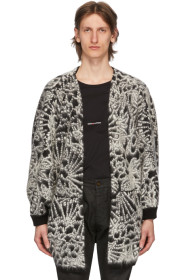 Saint Laurent - Black Jacquard Flower Cardigan