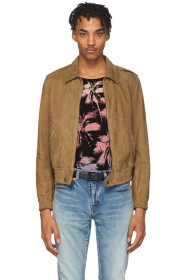 Saint Laurent - 黄褐色 Lyon 拉链皮革夹克
