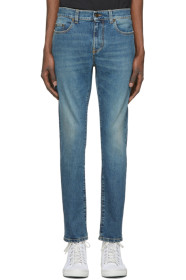 Saint Laurent - Jean skinny bleu 5 Pocket