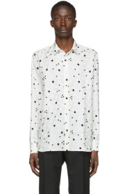 Saint Laurent - Chemise en soie blanc cassé Brilliant