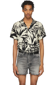 Saint Laurent - 黑色 & 灰白色 Jungle 衬衫