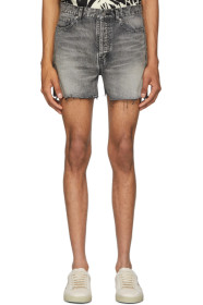 Saint Laurent - Short en denim noir