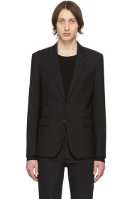 Saint Laurent - ブラック ウール ギャバジン ブレザー