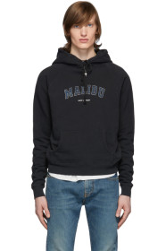 Saint Laurent - Pull à capuche noir 'Malibu'