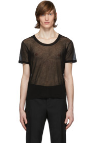 Saint Laurent - T-shirt transparent noir