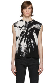Saint Laurent - Débardeur noir et blanc Palm