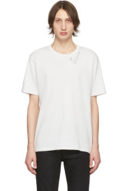 Saint Laurent - オフホワイト ギター プリント T シャツ