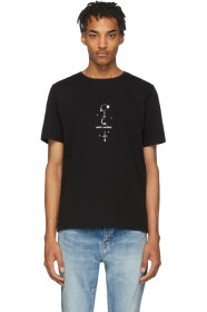 Saint Laurent - 黑色 Mystique 印花 T 恤