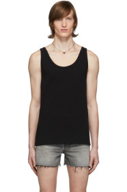 Saint Laurent - Débardeur à effet usé noir