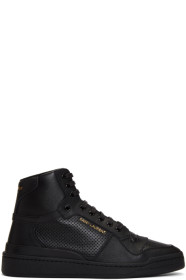 Saint Laurent - 黑色 SL24 高帮运动鞋
