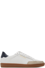 Saint Laurent - Baskets perforées blanches SL 10