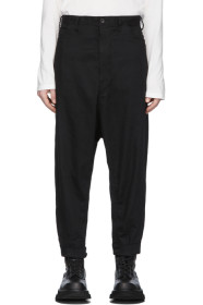 Julius - Pantalon écourté noir Low Crotch