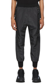 Julius - Pantalon de survêtement en taffetas noir
