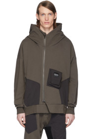 Julius - Pull à capuche brun Contrast
