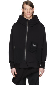 Julius - Pull à capuche noir Contrast