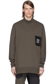 Julius - Pull molletonné à col cheminée brun