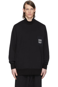 Julius - Pull molletonné à col cheminée noir