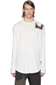 Julius - T-shirt à manches longues blanc Patch Print