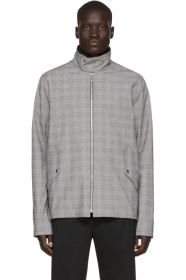 PS by Paul Smith - Blouson à carreaux gris Harrington