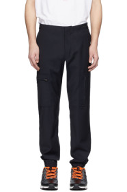 PS by Paul Smith - Pantalon cargo en laine bleu marine