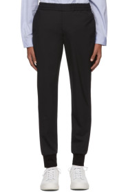 PS by Paul Smith - Pantalon en laine à cordon coulissant noir
