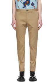 PS by Paul Smith - Pantalon chinos ajusté brun clair